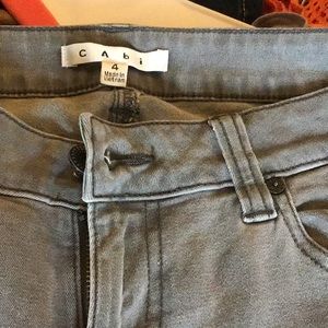CAbi 3 pair size 4 stretchy black, olive, gray!